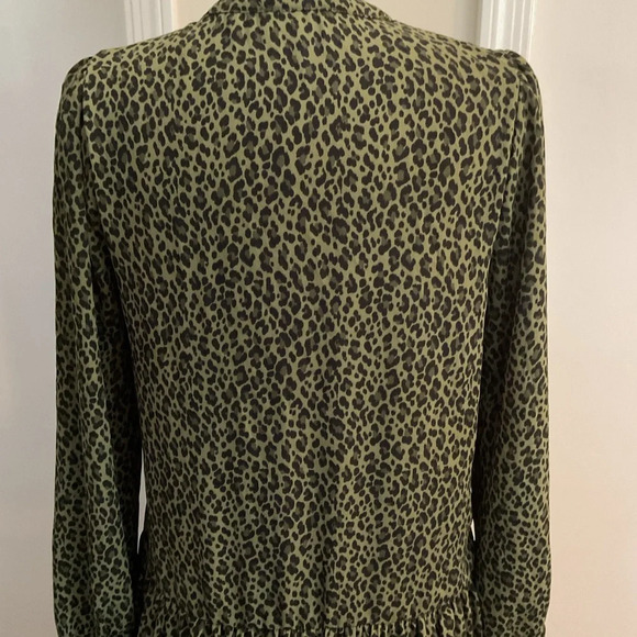 🤍 Leopard Print Chiffon Above Knee Dress - Picture 6 of 7